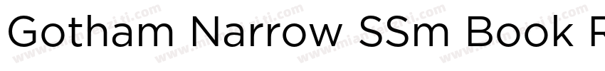 Gotham Narrow SSm Book Regular字体转换